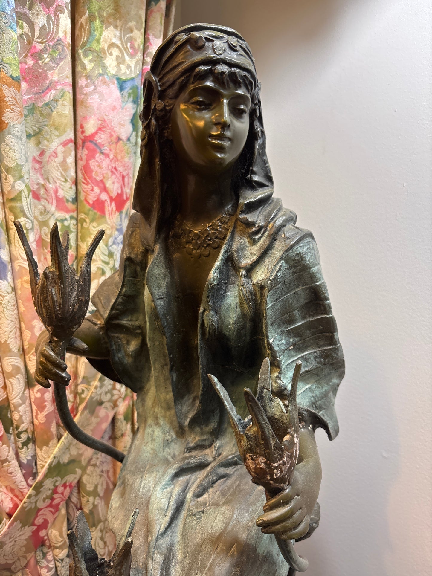 The Lotus Maiden Bronze Sculpture