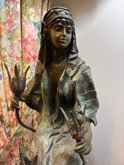 The Lotus Maiden Bronze Sculpture
