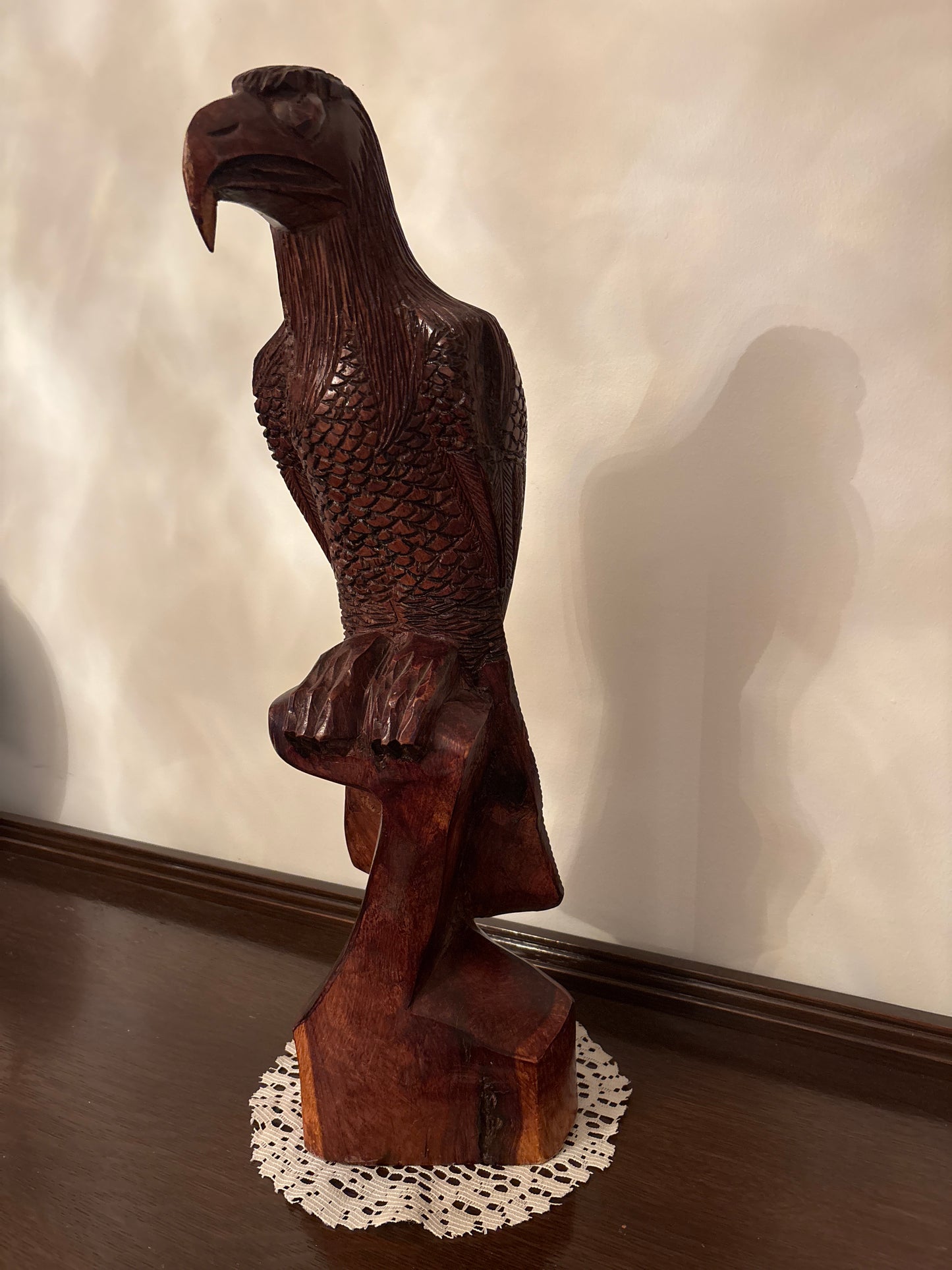 Powerful Eagle Rosewood Sculpture